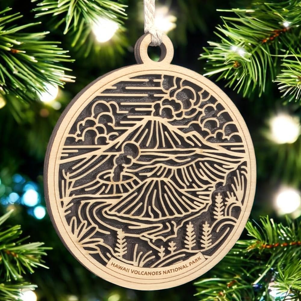 Hawaii Volcanoes National Park 3.5" Wooden Ornament