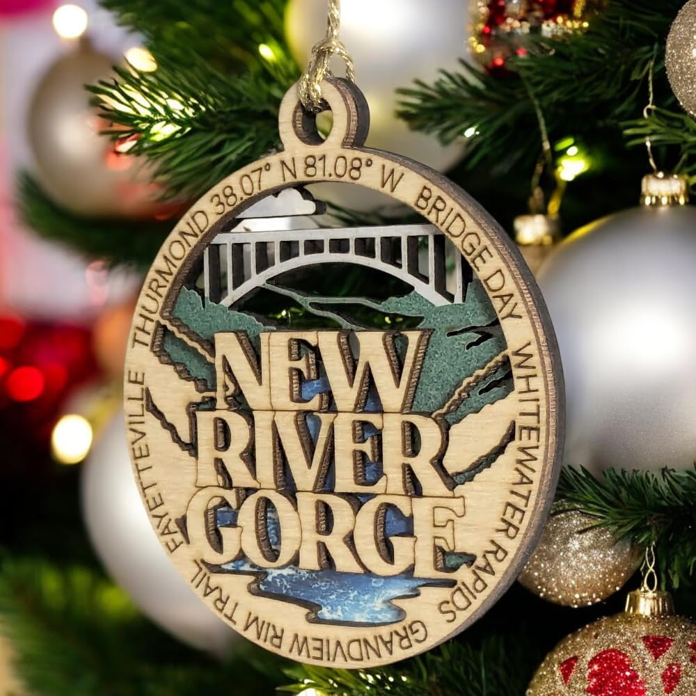 3" New River Gorge Ornament / Car Charm - USA Made