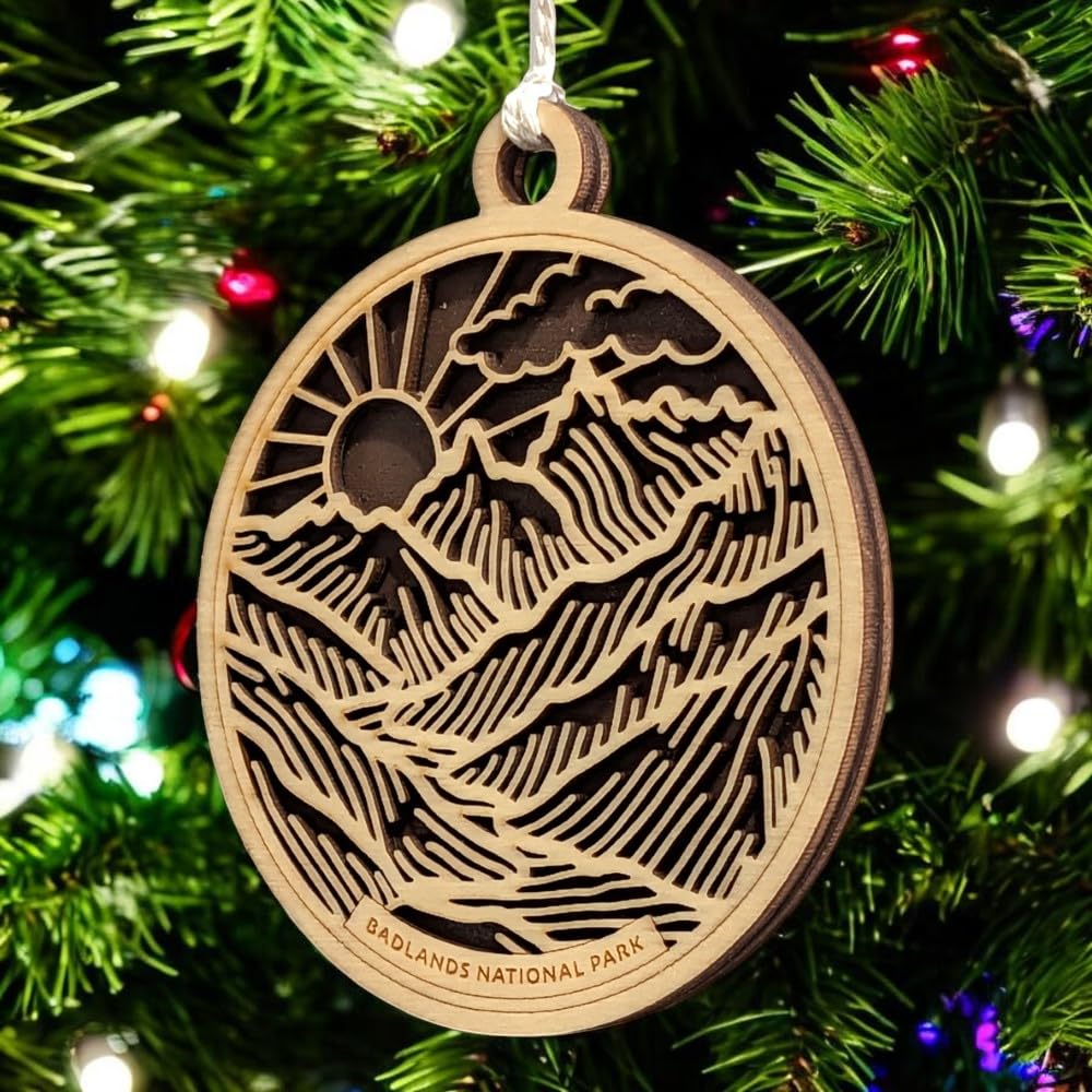 Badlands National Park 3.5" Wooden Ornament
