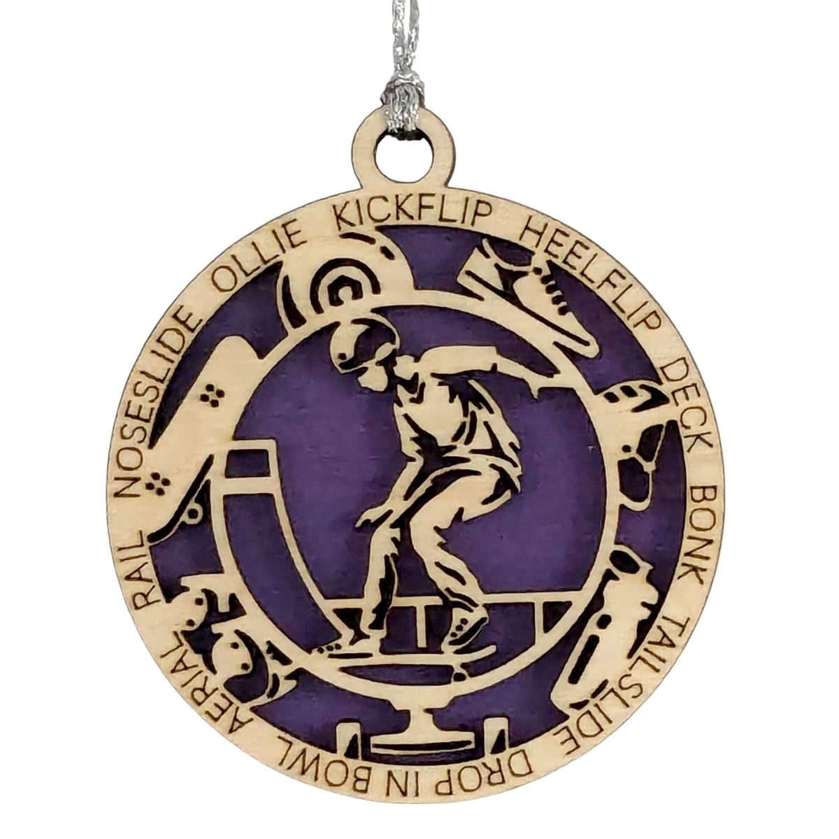 3" Male Skateboarder Gear Ornament