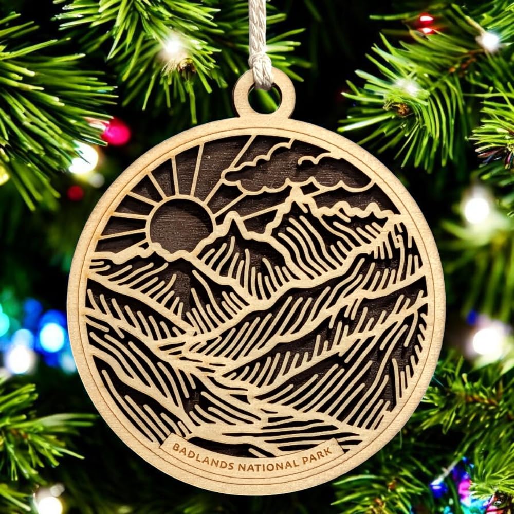Badlands National Park 3.5" Wooden Ornament