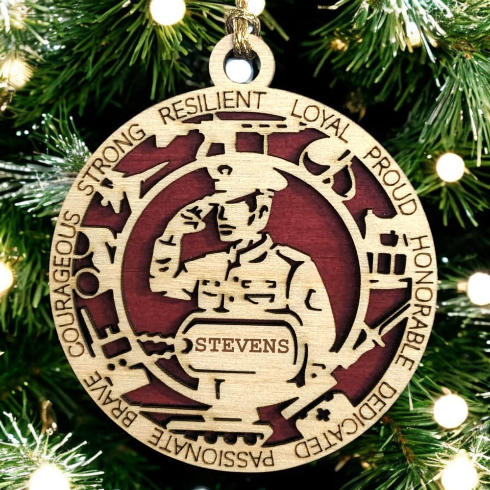 3" Marines Inspired Male Ornament, Formal, Icons, Dog Tag