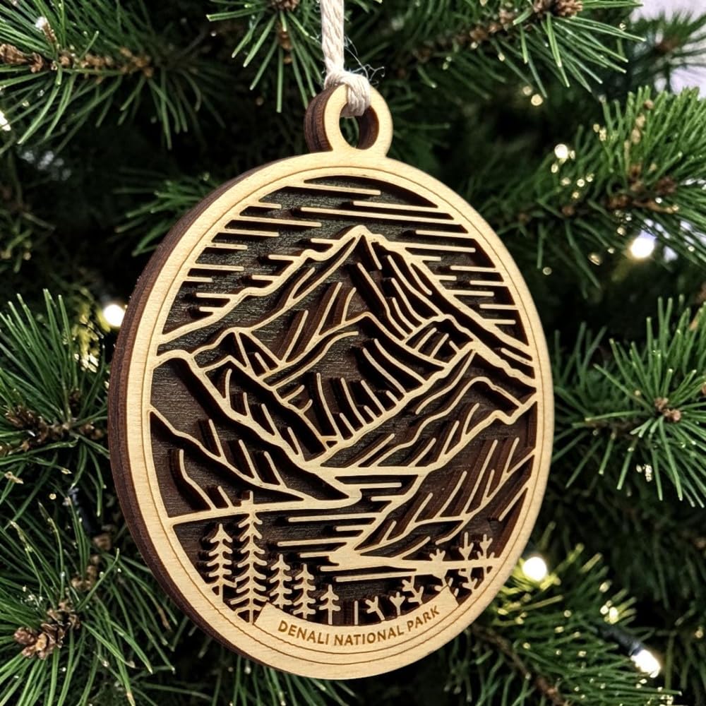 Denali National Park 3.5" Wooden Ornament