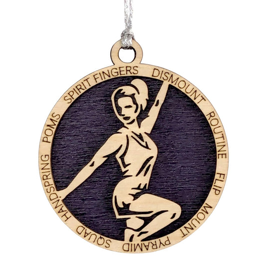 3" Cheerleader Pointing Pose Ornament