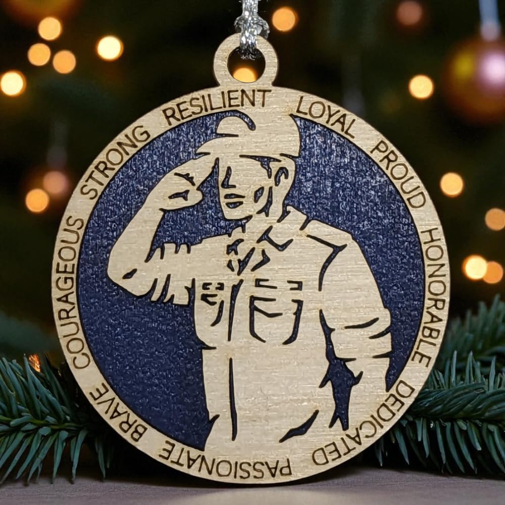 3" Coast Guard Male Sailor Ornament, Field Uniform