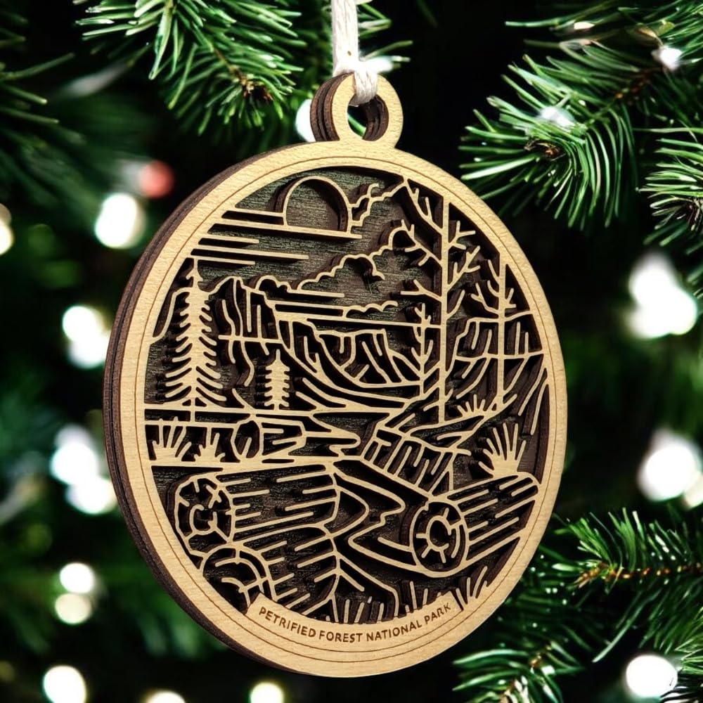 Petrified Forest National Park 3.5" Wood Christmas Ornament