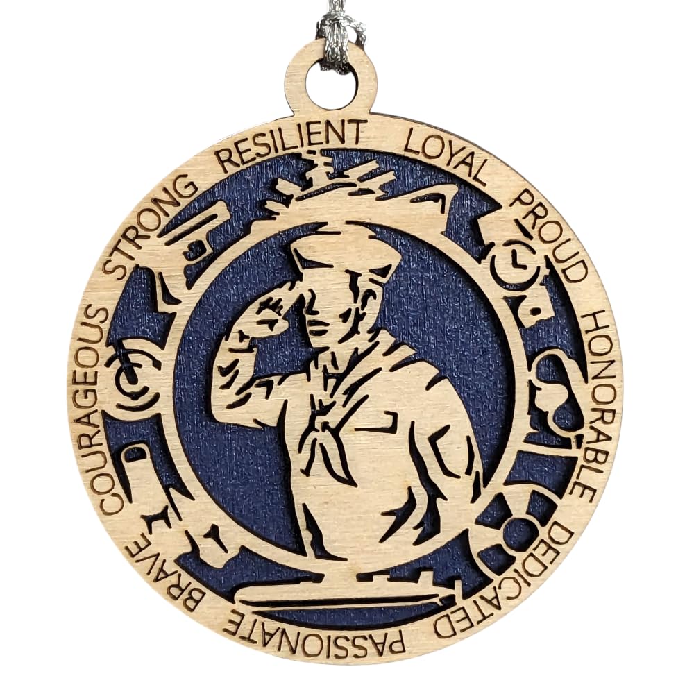 3" Navy Male Sailor Ornament, Field Uniform, Icons