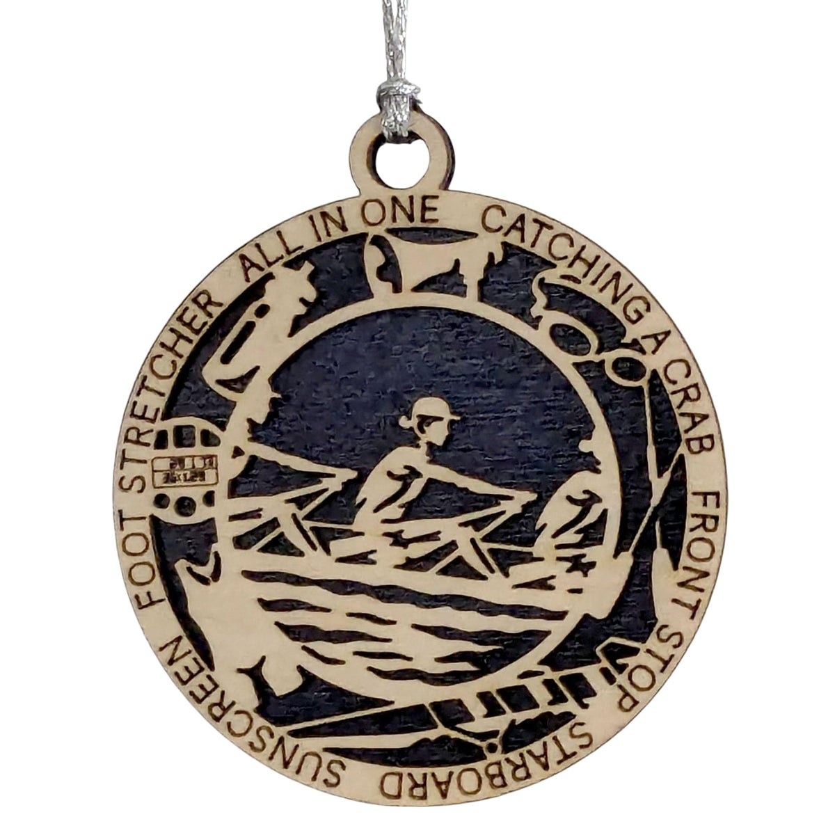 3" Female Team Rowing Icon Ornament