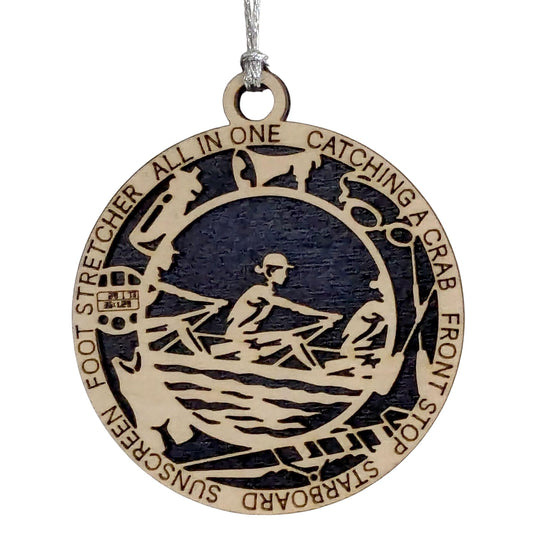 3" Female Team Rowing Icon Ornament