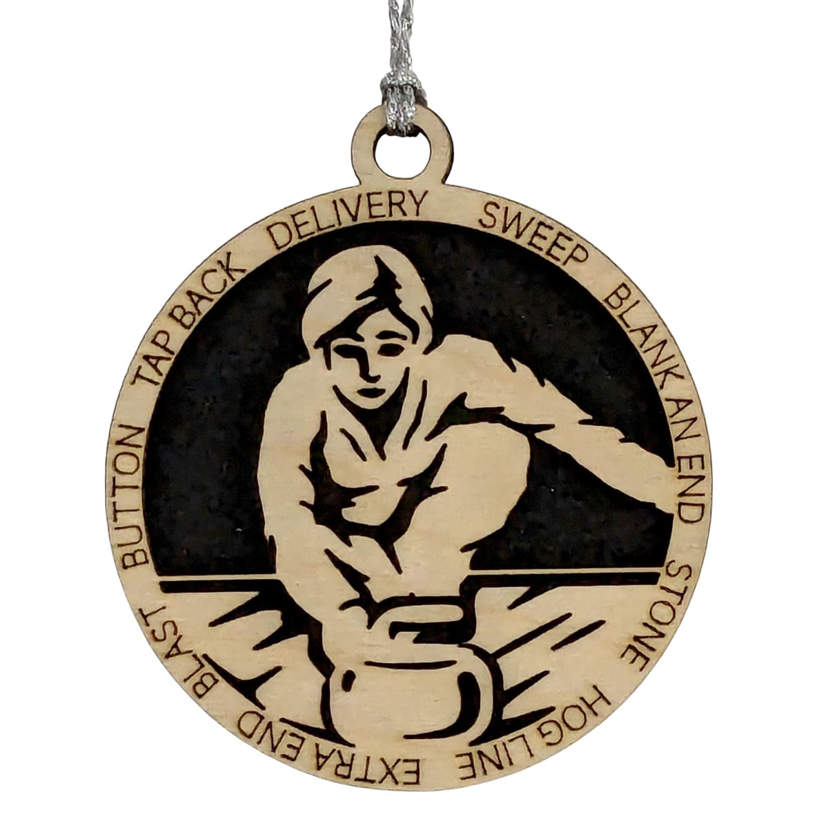 3" Female Curling Ornament / Car Charm