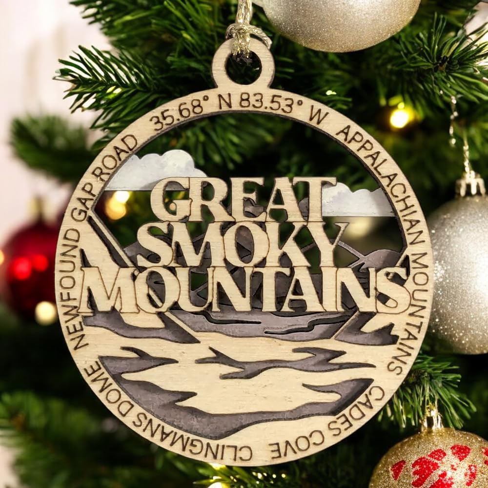 3" Great Smoky Mountains Ornament / Car Charm - USA Made
