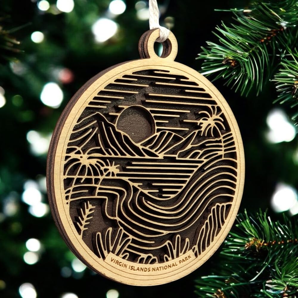 Virgin Islands National Park 3.5" Wood Christmas Ornament