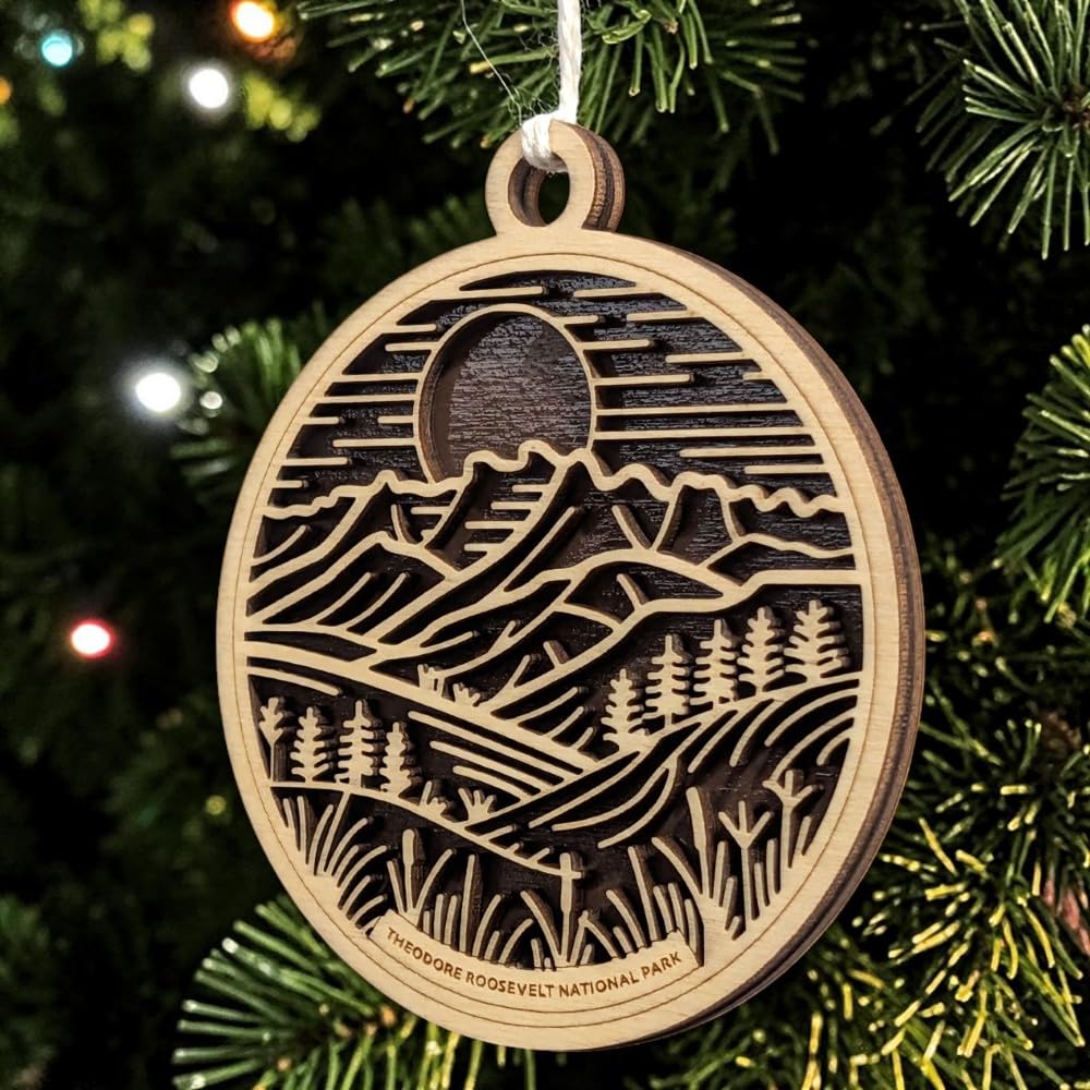 Theodore Roosevelt National Park 3.5" Wood Ornament