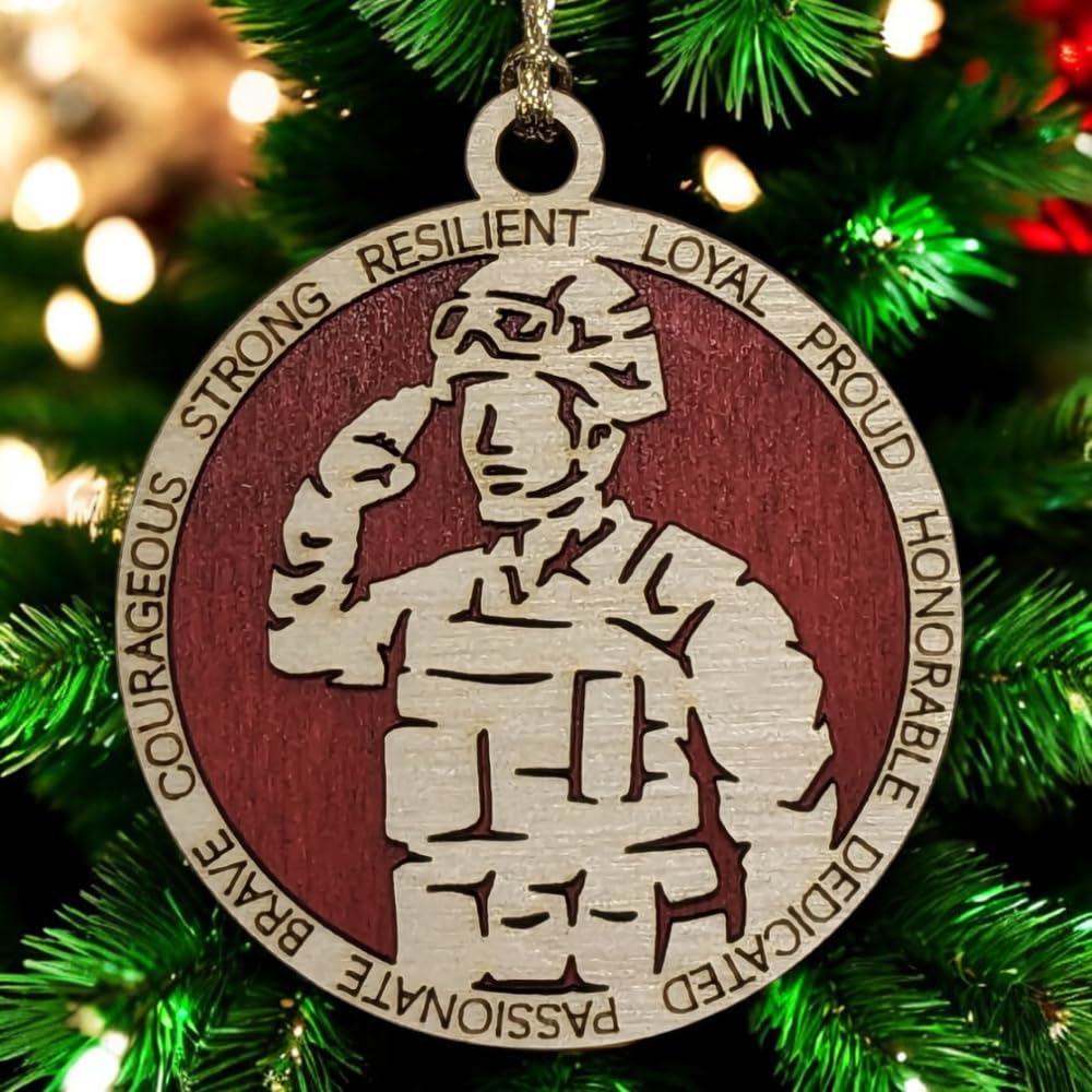 3" Marines Inspired Male Soldier Ornament, Field Uniform