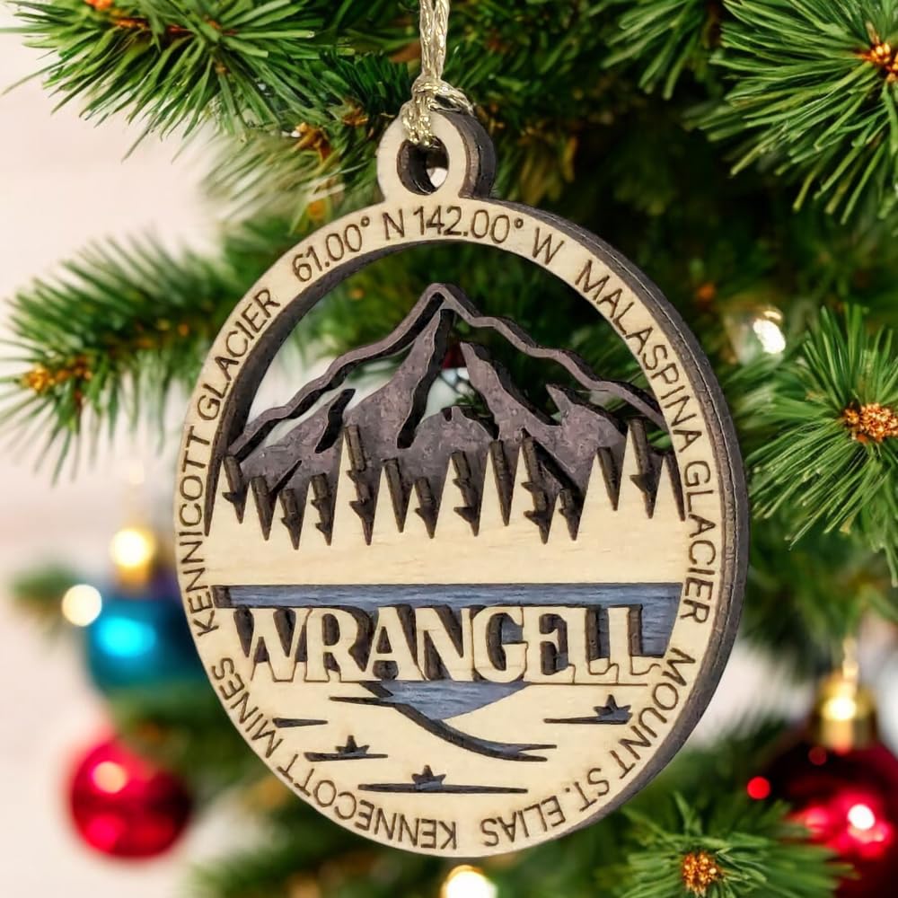 3" Wrangell-St. Elias Ornament / Car Charm - USA Made