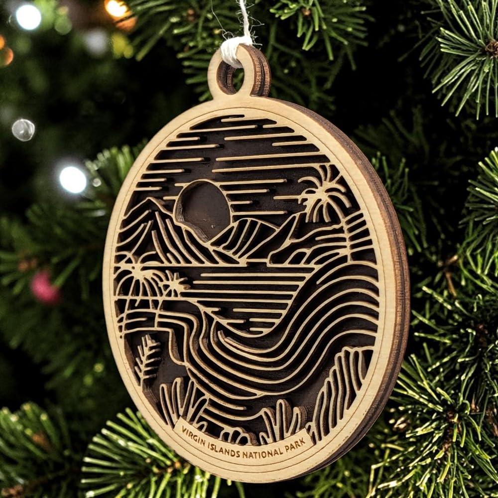 Virgin Islands National Park 3.5" Wood Christmas Ornament