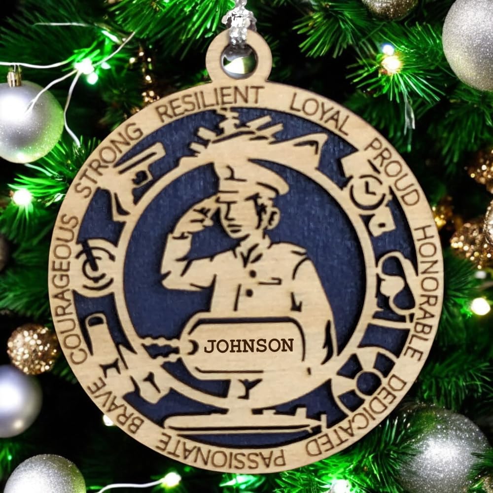 3" Navy Female Ornament, Formal Uniform, Icons, Dog Tag