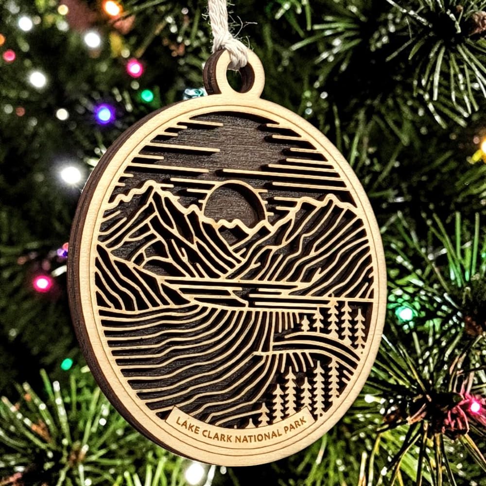 Lake Clark National Park 3.5" Wooden Ornament