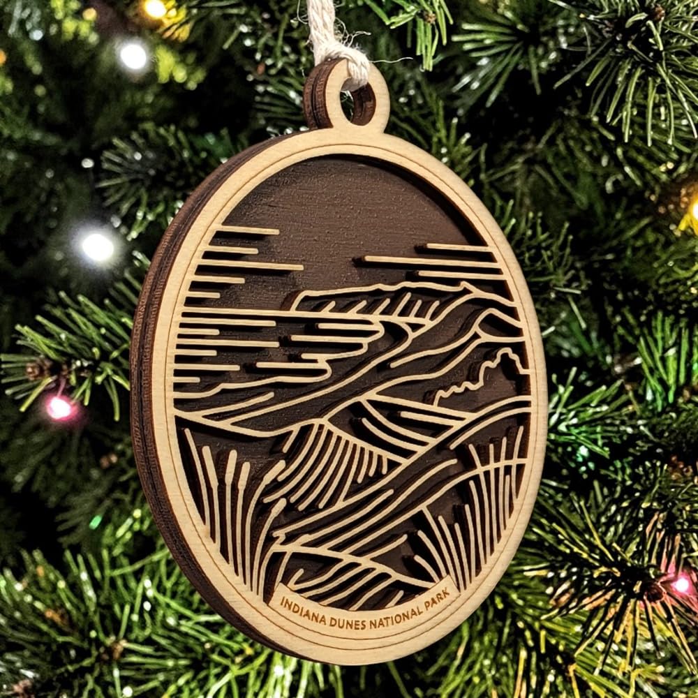 Indiana Dunes National Park 3.5" Wooden Ornament
