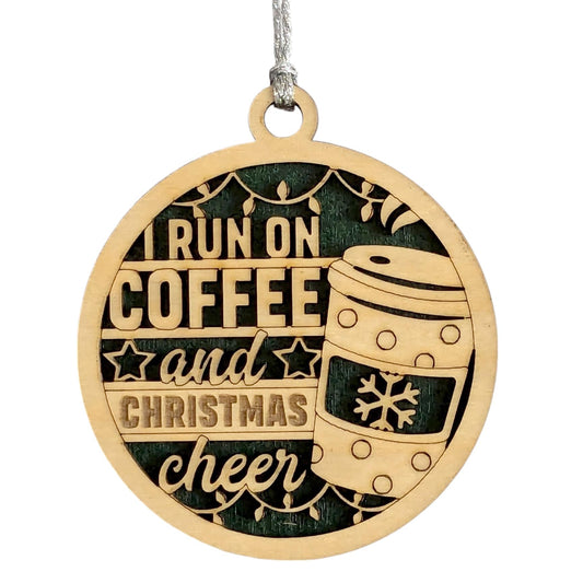 Coffee and Christmas Cheer Ornament, 3in