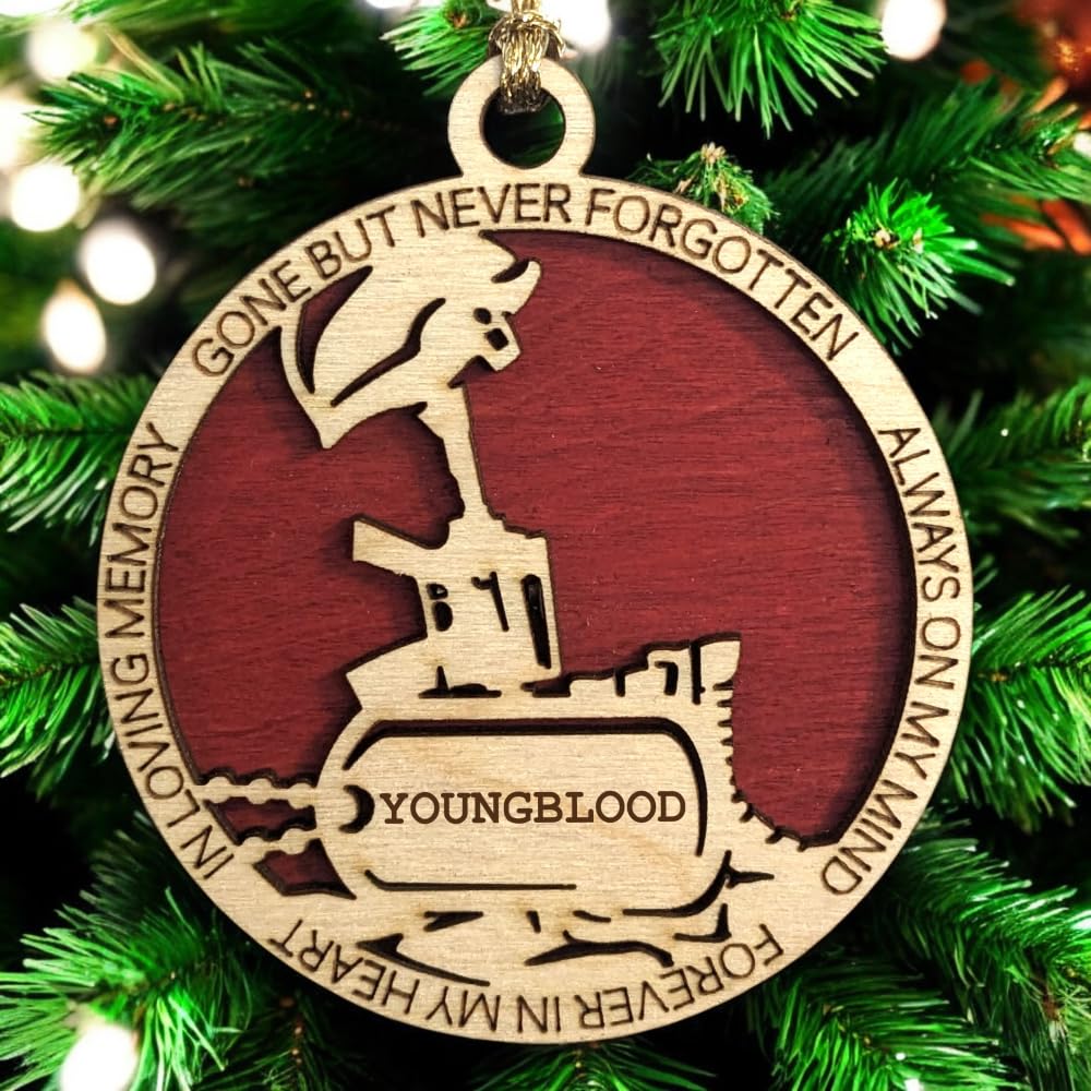 3" Marines Inspired Memorial Ornament, Cross, Dog Tag