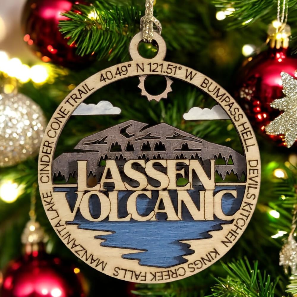 3" Lassen Volcanic Ornament / Car Charm - USA Made