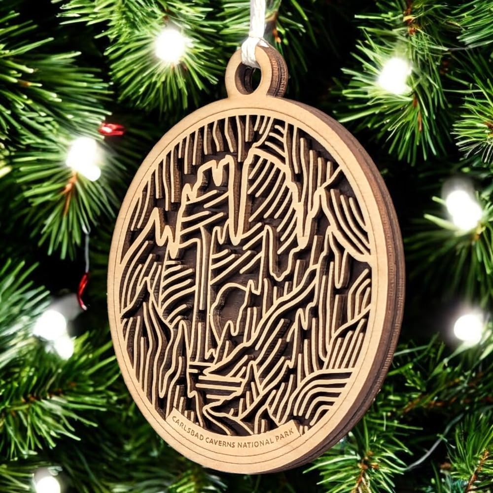 Carlsbad Caverns National Park 3.5" Wood Christmas Ornament