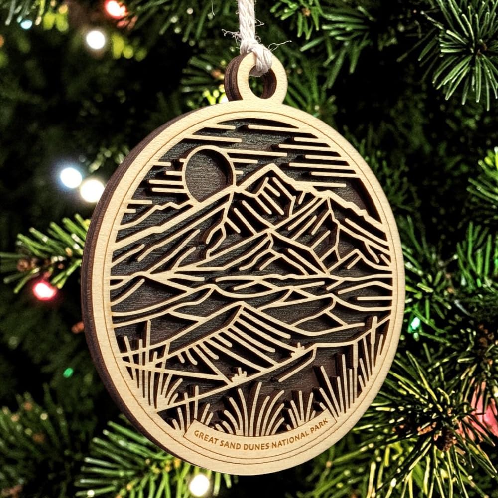 Great Sand Dunes National Park 3.5" Wooden Ornament