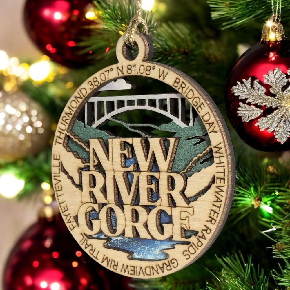3" New River Gorge Ornament / Car Charm - USA Made