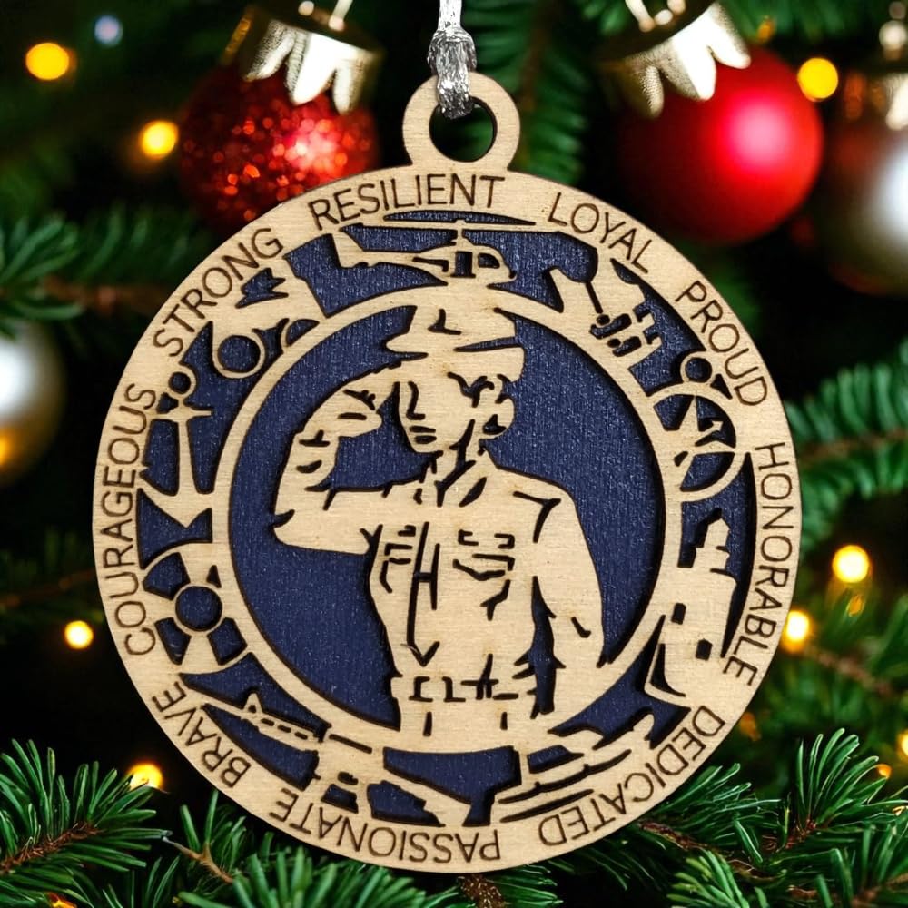 3" Coast Guard Female Sailor Ornament, Formal Uniform, Icons