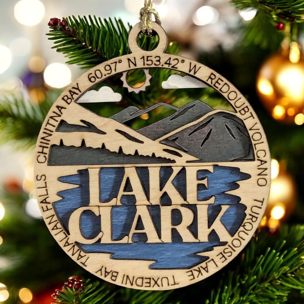 3" Lake Clark National Park Ornament / Car Charm - USA Made