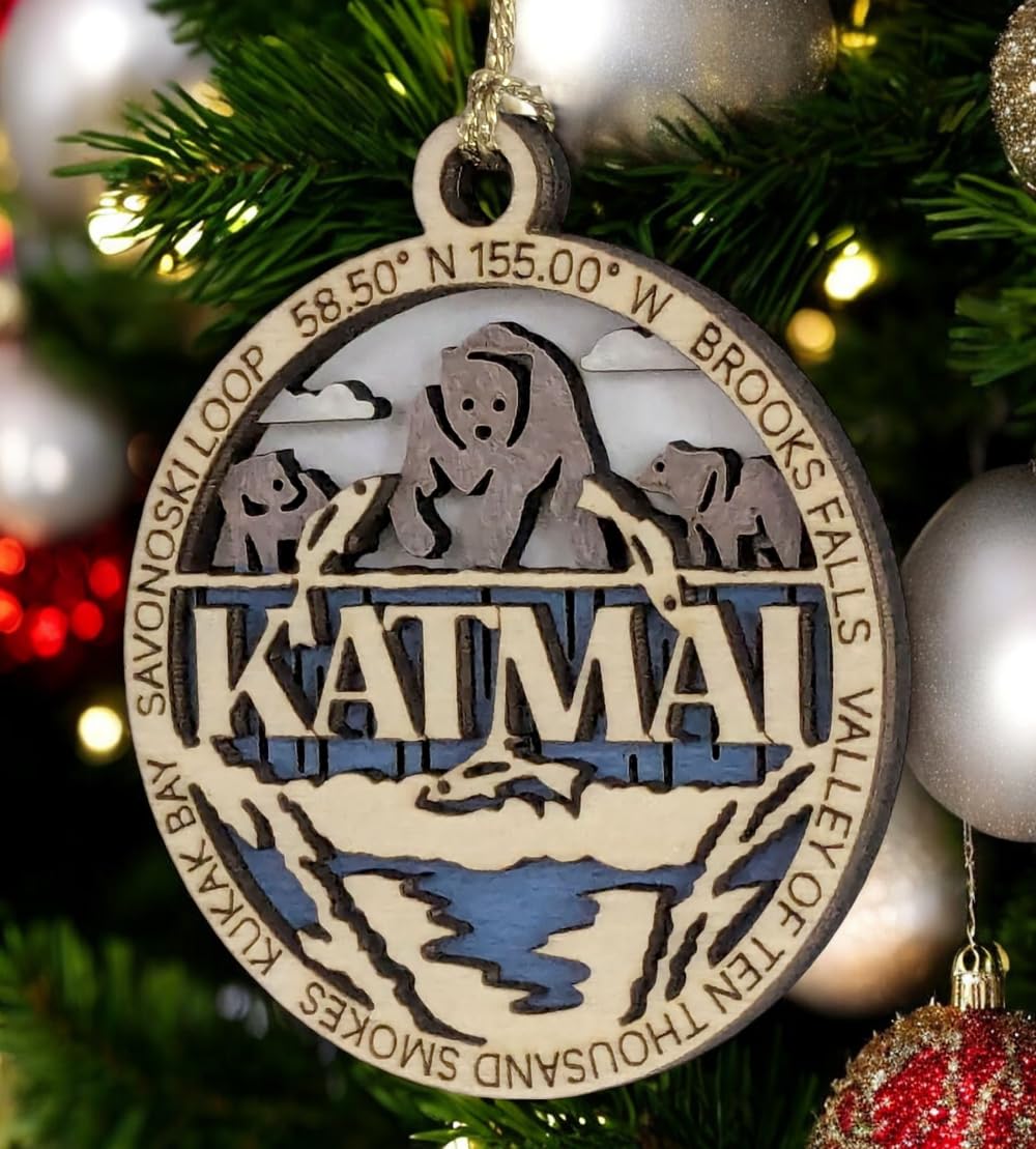 3" Katmai National Park Ornament / Car Charm - USA Made