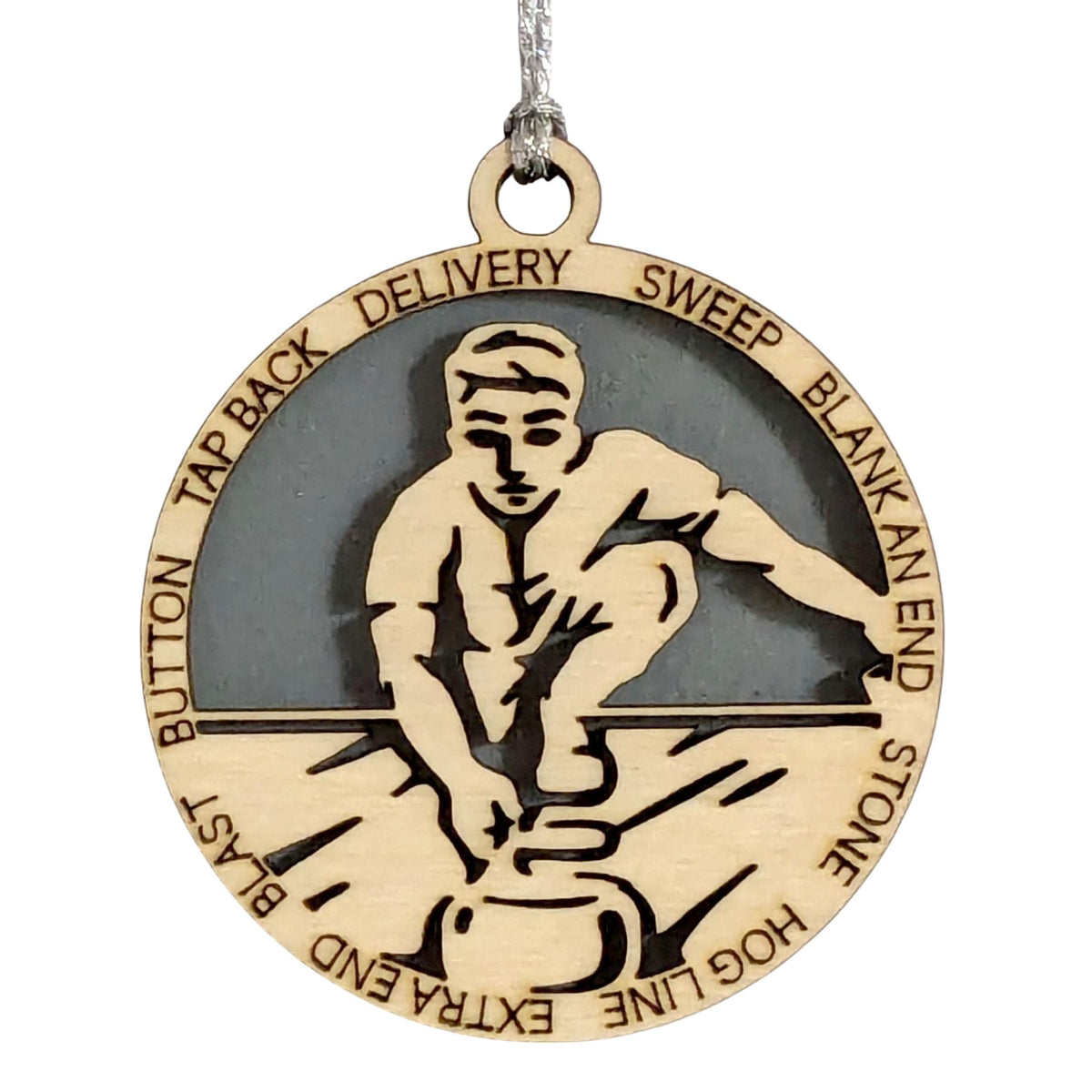 3" Male Curling Ornament / Car Charm