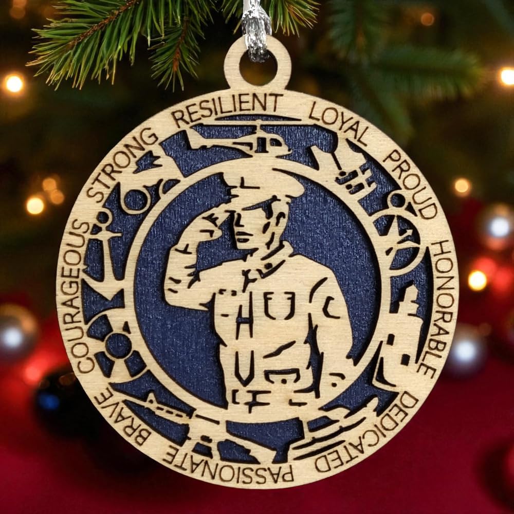 3" Coast Guard Male Sailor Ornament, Formal Uniform, Icons