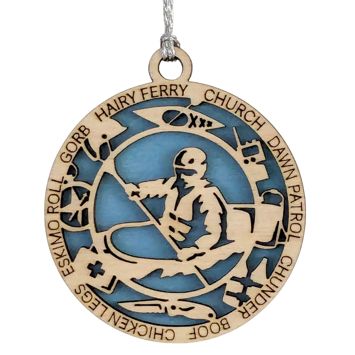 3" Male Kayaking Icons Ornament