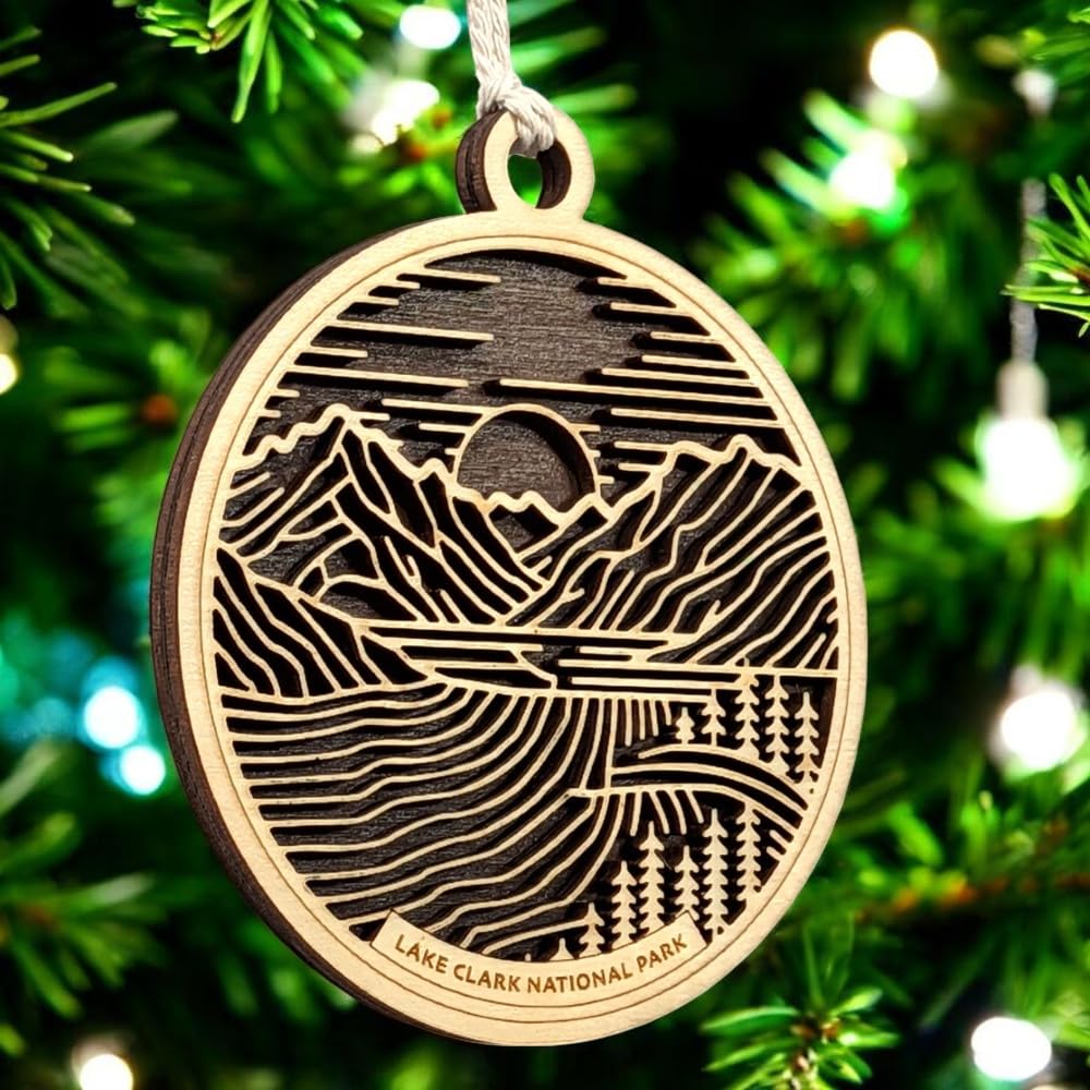 Lake Clark National Park 3.5" Wooden Ornament