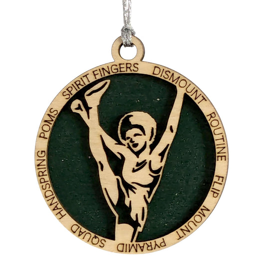 3" Female Cheerleading Ornament / Car Charm