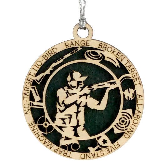 3" Male Trap Shooting Gear Ornament