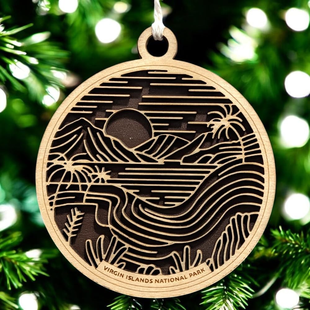 Virgin Islands National Park 3.5" Wood Christmas Ornament