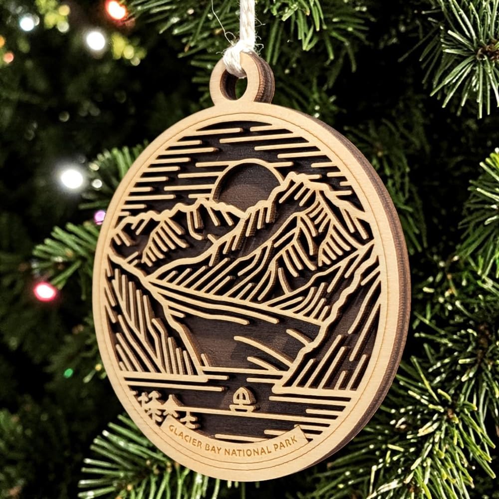 Glacier Bay National Park 3.5" Wooden Ornament