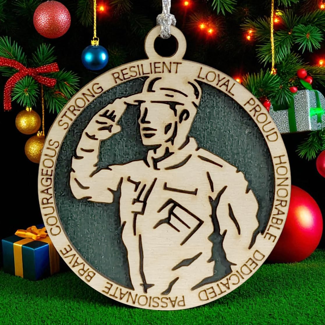 3" Male Army Soldier Dress Ornament