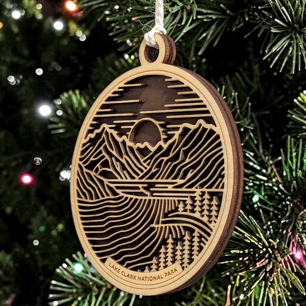 Lake Clark National Park 3.5" Wooden Ornament