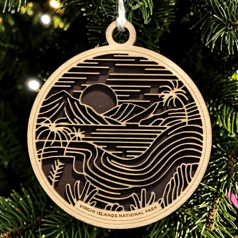 Virgin Islands National Park 3.5" Wood Christmas Ornament