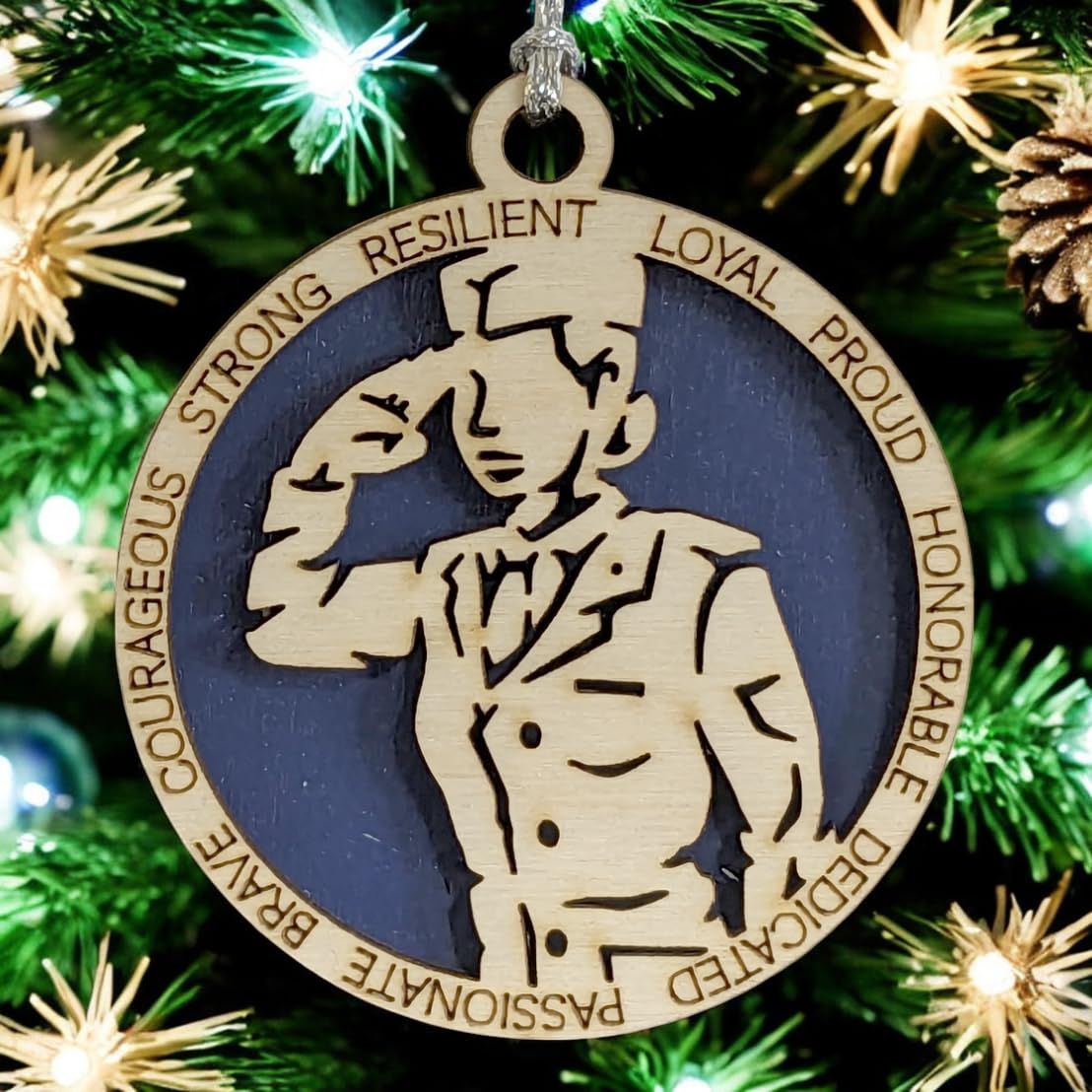 3" Female Airman Dress Uniform Ornament