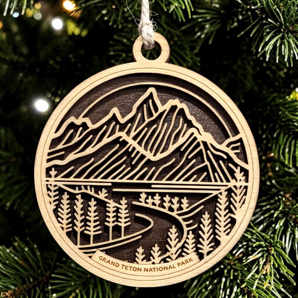 Grand Teton National Park 3.5" Wooden Ornament