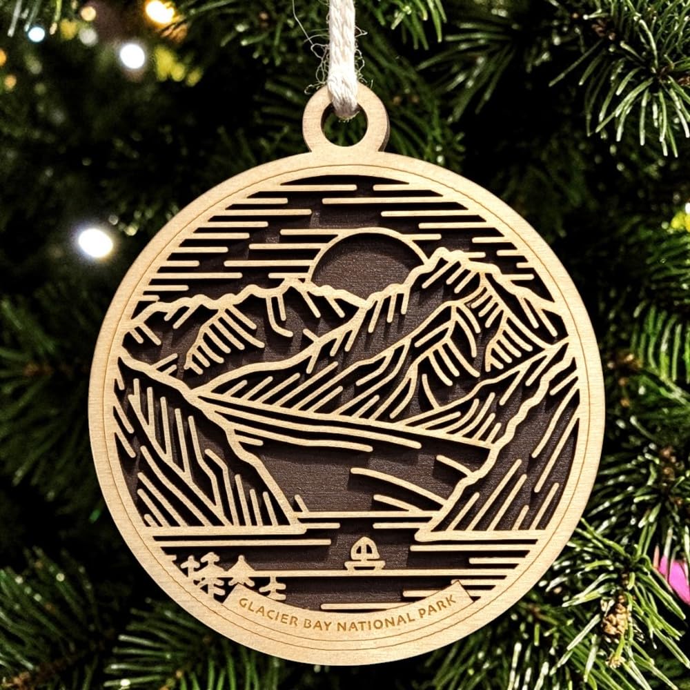 Glacier Bay National Park 3.5" Wooden Ornament