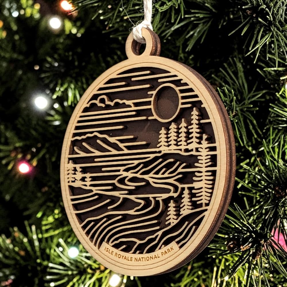 Isle Royale National Park 3.5" Wooden Ornament