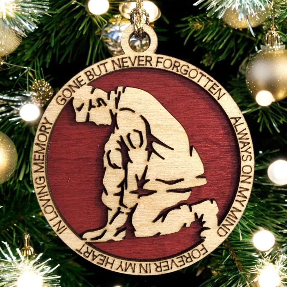 3" Marines Inspired Memorial Ornament, Kneeling Soldier