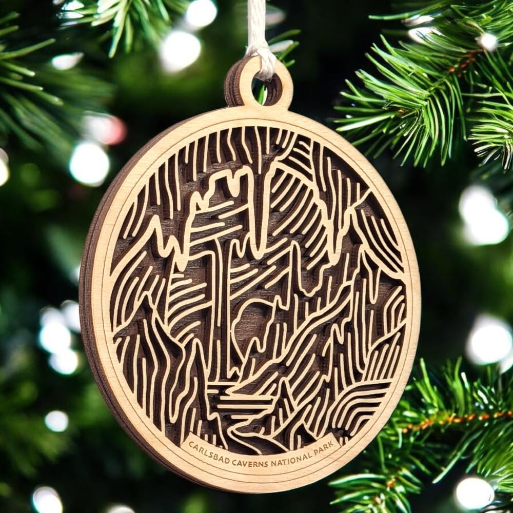 Carlsbad Caverns National Park 3.5" Wood Christmas Ornament
