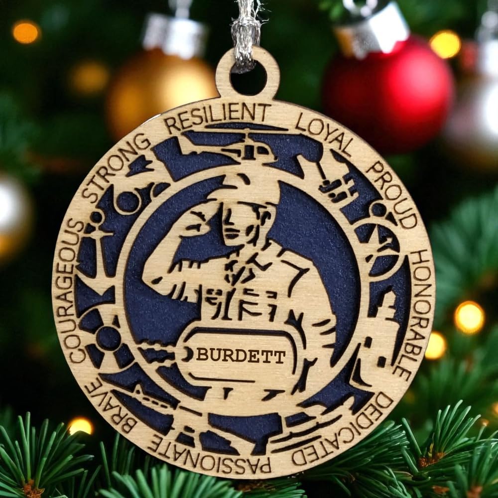 3" Coast Guard Male Ornament, Field Uniform, Icons, Dog Tag